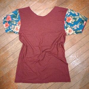 Floral Sleeve Women's Top